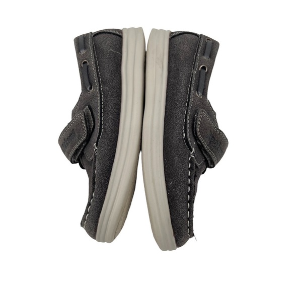 Apakowa Hook And Loop Gray Suede Loafers Size 28 Boy's - Picture 6 of 9